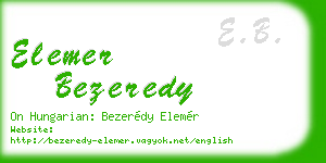 elemer bezeredy business card